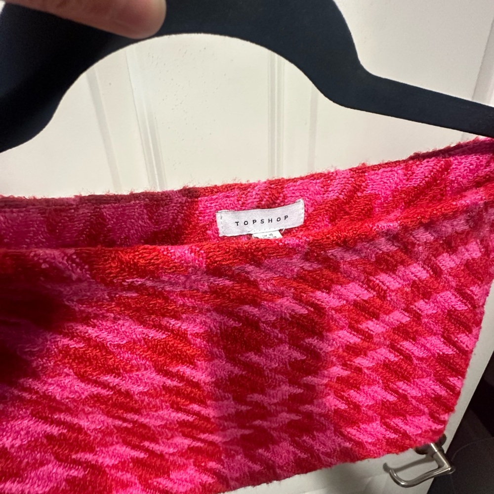 Topshop Pink and Red Houndstooth (new)